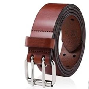 Unisex Brown Leather Belt